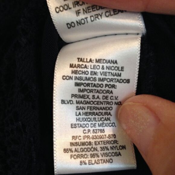 Leo and Nicole lace lined blouse M - Picture 6 of 6